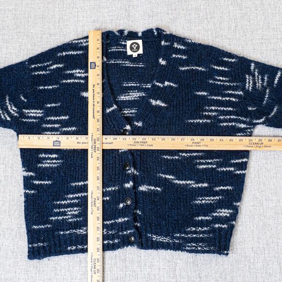 BSBEE the Scotland Cardigan Navy Baby Alpaca wool blend Sz Small - Picture 10 of 11